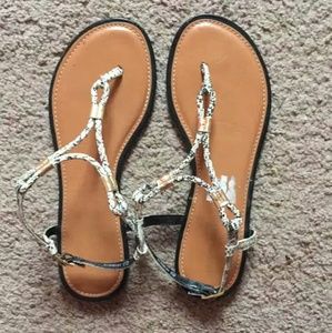 Women's snakeskin sandals